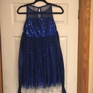 Royal blue sequin dress size 12 Has a sister dress